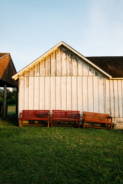Benches and Barn