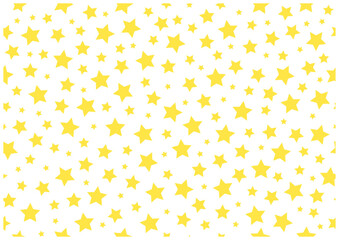 星のシームレスパターン背景｜ポップでかわいい黄色星柄ベクター