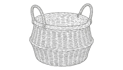 Fototapeta premium empty basket isolated on white