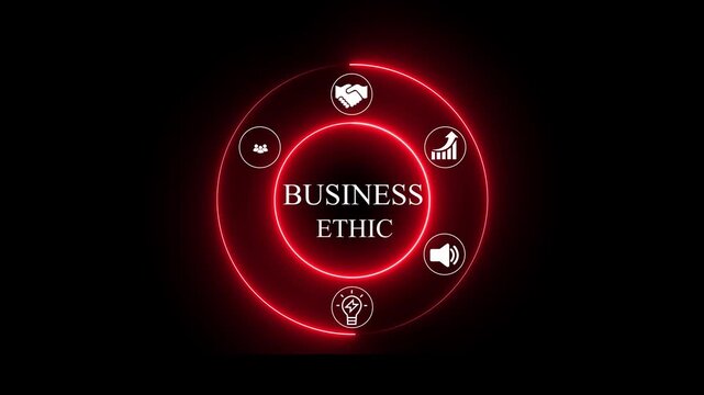 Business ethic concept with Digital Icons Illustrating Modern Technology Applications in Business and Industry. Business, Technology, Internet and network concept.