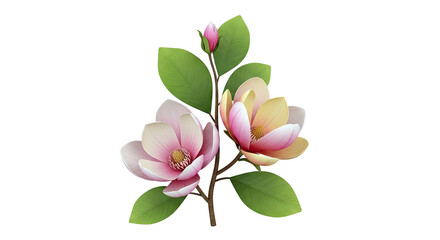 Obraz premium Magnolia Blossoms with Bud