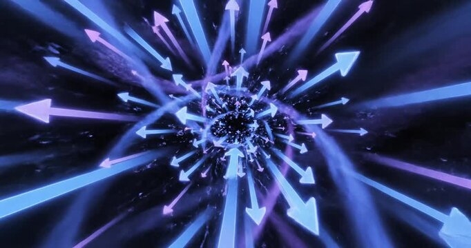 Arrows Radiating From Center Point.