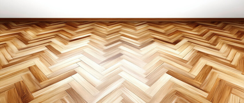 Parquet Floor with Chevron Pattern