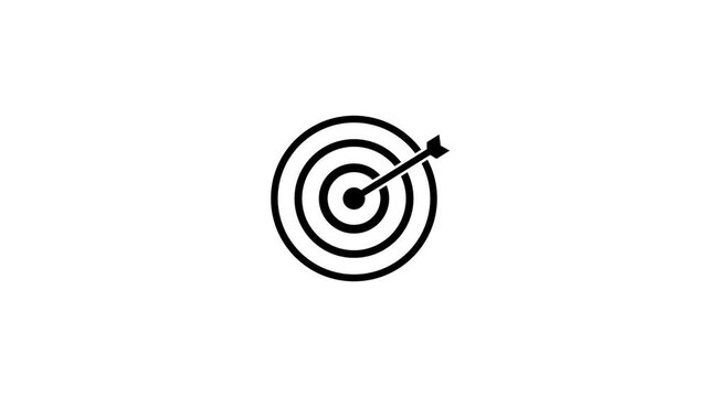 Target with arrow hitting bullseye symbolizing success and accuracy in business and goals
