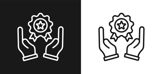 Achievement Style Line In Background White And Black