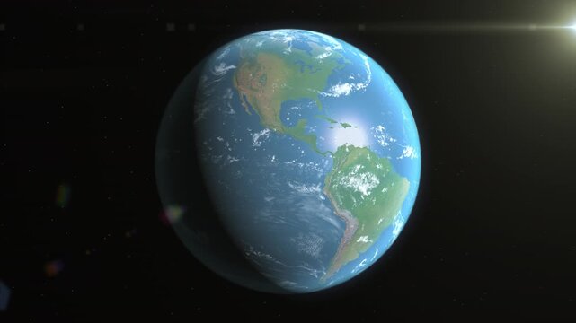 Location and map of Grenada on the surface of the earth at day.
