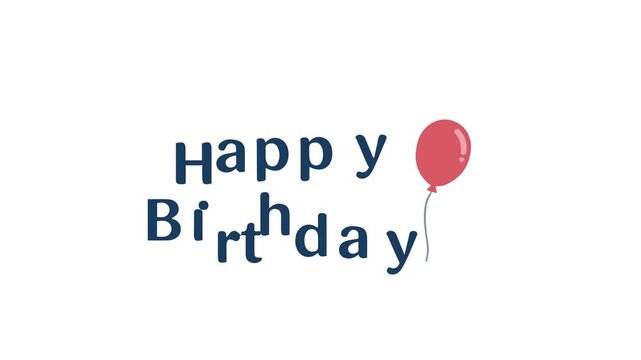 Fun Happy Birthday Typography Animation