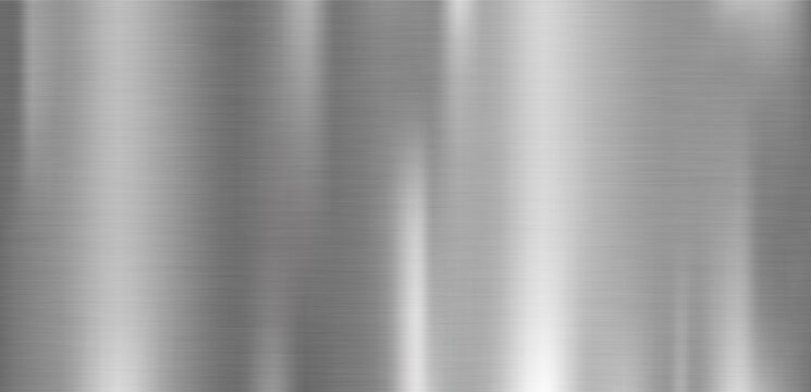 Brushed stainless steel texture with vertical grain silver texture