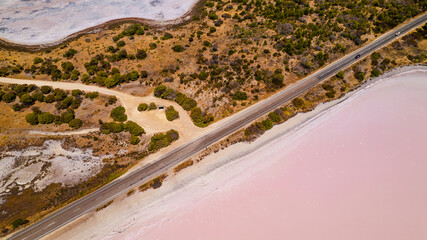 Lake Macdonnell, Pink Lake, South Australia Aerial View