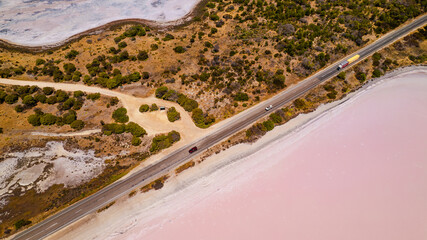 Lake Macdonnell, Pink Lake, South Australia Aerial View
