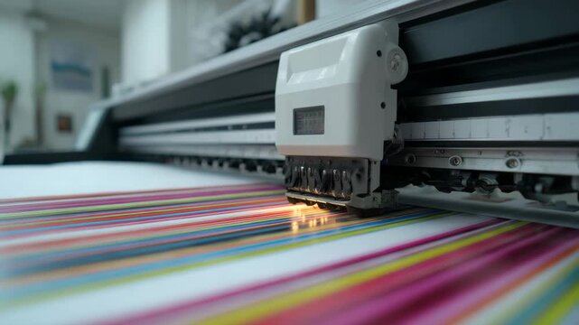 Laser printer printing colorful graphics