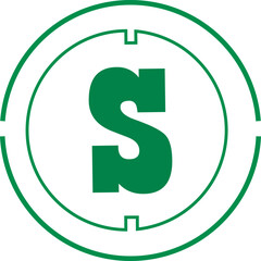 Fototapeta premium Green outlined circle with dollar symbol clean eco finance branding flat vector style for sustainable fintech platforms