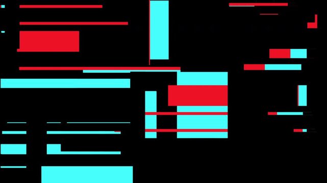 flat glitch element for cyberpunk designs