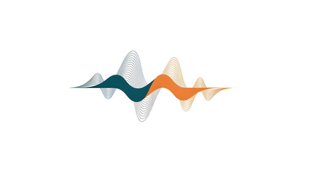 Obraz premium Colorful Sound Waveform Illustration Design Element.