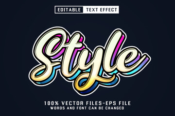 Style Editable Text Effect