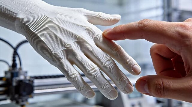 3D printed hand model and human finger interaction