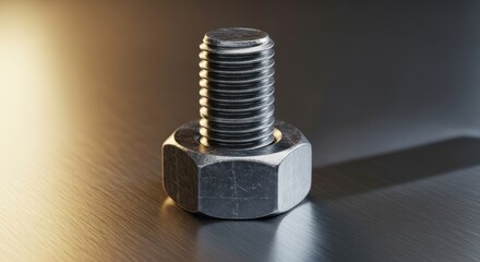 Metal Bolt on Surface.