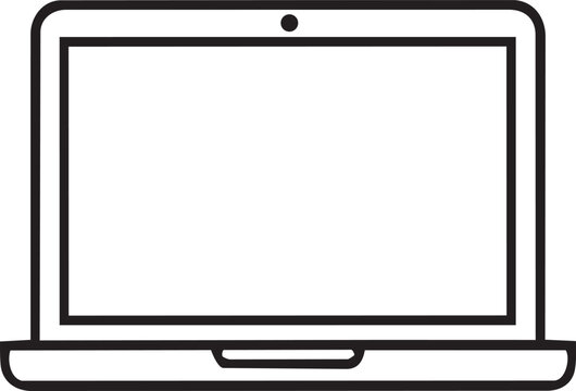 Modern Computing icon: A sleek and minimalist illustration of a laptop computer, designed to showcase its elegant simplicity and the essential role it plays in our contemporary digital world.