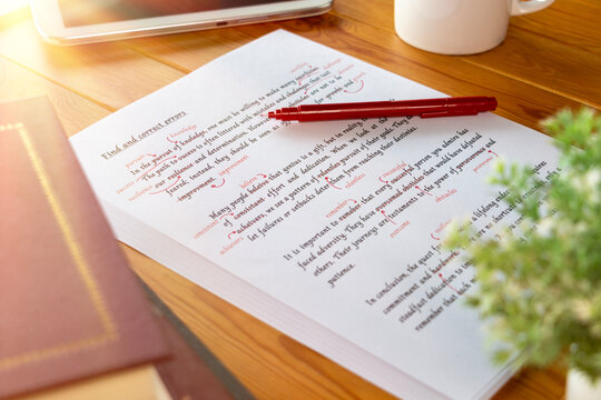 proofreading paper on process of service