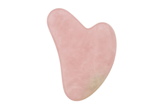 Rose quartz gua sha facial massage tool