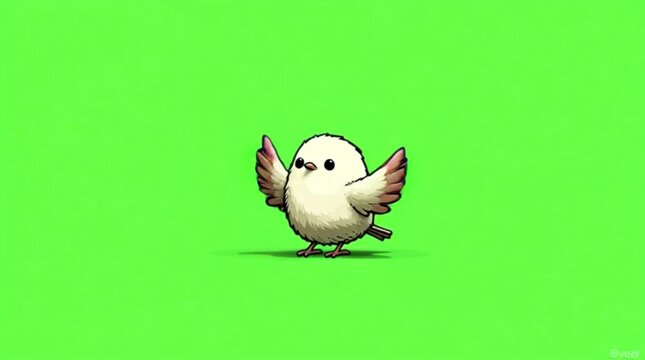 Flying Bird Green Screen Animation Loop
