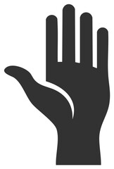 Obraz premium Hand gesture for stop sign halt rejection concept graphic design dark gray