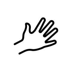 Fototapeta premium Simple Line Art Icon of a Hand Waving