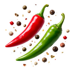 Fototapeta premium Red and Green Chili Mix