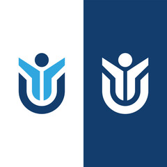 United U letter logo design icon template stock vector and art. © MdRuhul