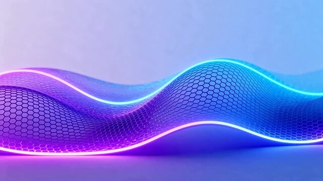 Abstract wave with hexagonal pattern