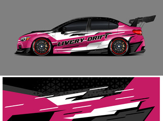 car livery graphic vector. abstract grunge background design for vehicle vinyl wrap and car branding