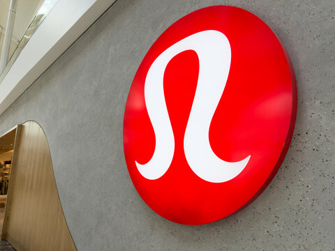 Lululemon Logo Sign on Modern Store Wall