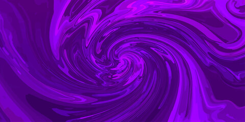 Fototapeta premium An abstract purple background features digital fractal waves and a swirling pink vortex design that blends motion with a circular light pattern for a modern space-themed wallpaper illustration