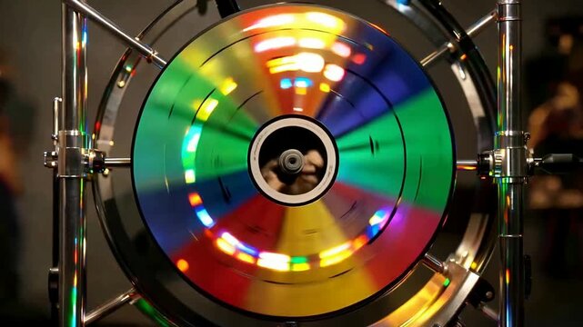 compact disc on black background