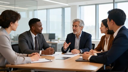 Fototapeta premium Business meeting in modern office