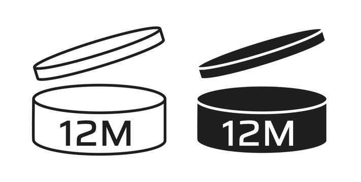 12M icon symbol vector graphic designs on white. Best for ui Design