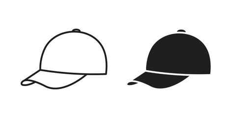 Fototapeta premium Cap icon symbol vector graphic designs on white. Best for ui Design