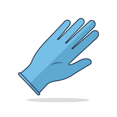 Obraz premium Blue medical glove illustration