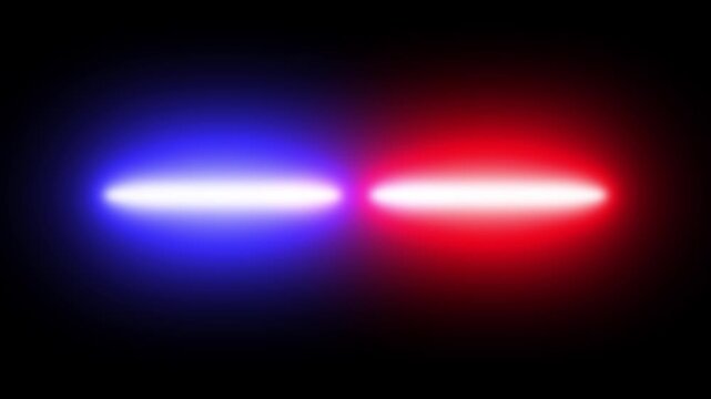 Glowing red and blue siren lights for police or ambulance flashing in the dark perfect for crime investigation concepts and public safety warnings
