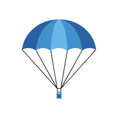 Obraz premium Blue Parachute Illustration