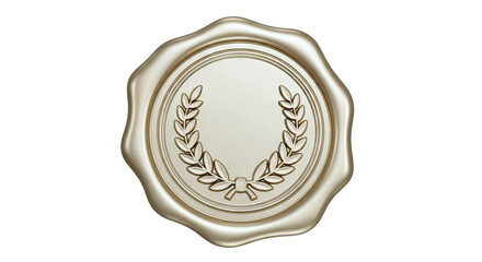 Golden Wax Seal with Laurel Wreath