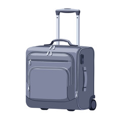 Modern Gray Suitcase with Wheels