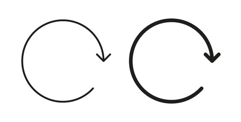 Reload button icon symbol vector graphic designs on white. Best for ui Design