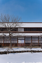 会津藩校の雪景色