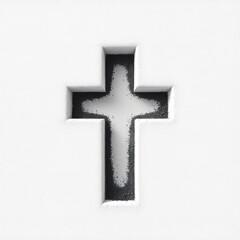 Obraz premium A simple cross symbol on a white background