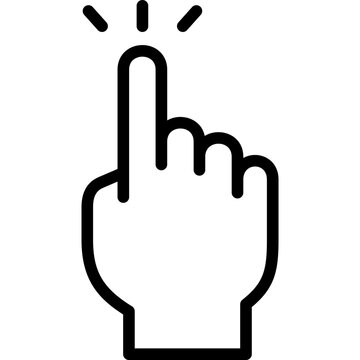 klick icon illustration design with outline