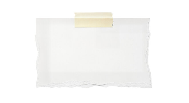 Blank white sticky note with beige index marker, adhesive note for to-do list or reminder, isolated on transparent background, png