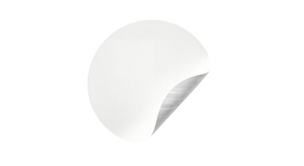 Peel back paper curl or sticker corner, white, for mockup or overlay effect, Isolated on transparent background, png