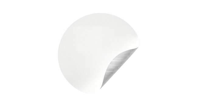 Peel back paper curl or sticker corner, white, for mockup or overlay effect, Isolated on transparent background, png