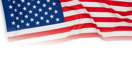 Obraz premium American flag waving on american flag day 4th of july and labor day celebrations
